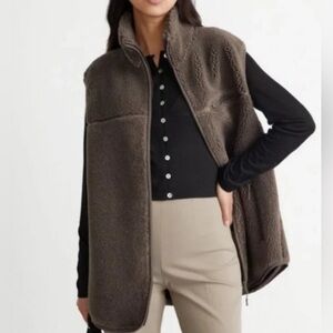 & Other Stories Brown Fleece Vest